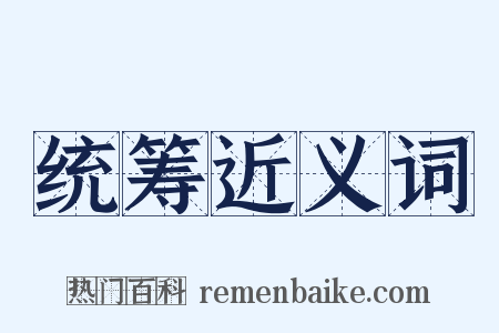 统筹近义词是什么意思的图片